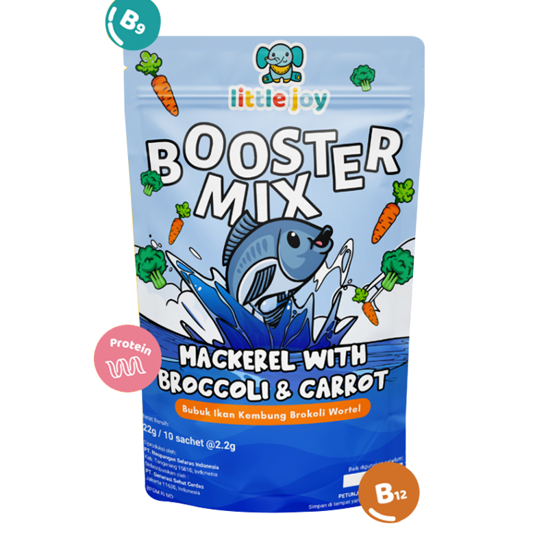 Little Joy Booster Mix Mackerel With Broccoli & Carrot 22gr | Gogobli