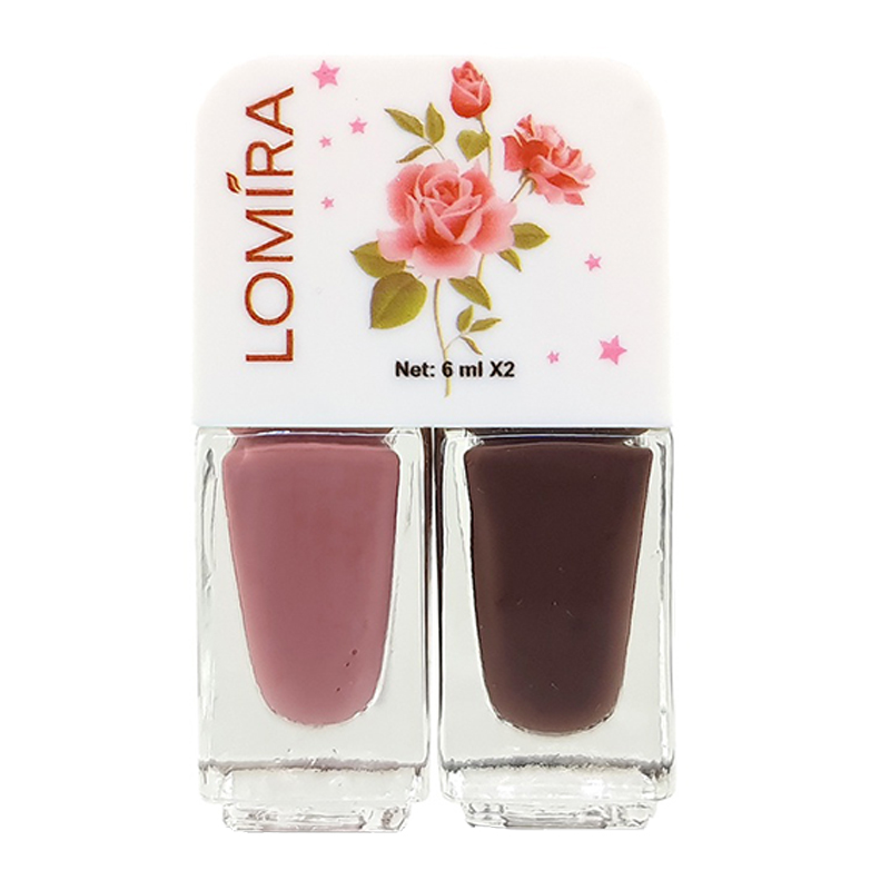 Lomira Nail Polish 2in1 Dual Color K208 (6x2ml) | Gogobli