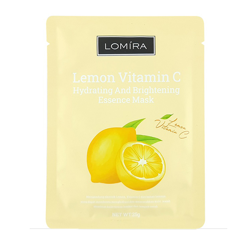 Lomira Sheet Essence Mask Lemon Vitamin C Hydrating And Brightening 25gr | Gogobli