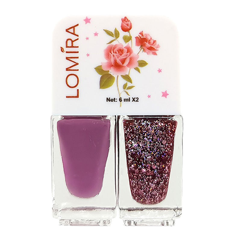 Lomira Nail Polish 2in1 Dual Color K206 (6x2ml) | Gogobli