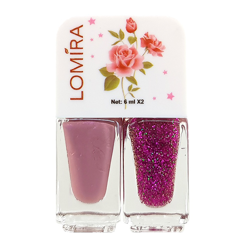 Lomira Nail Polish 2in1 Dual Color K207 (6x2ml) | Gogobli