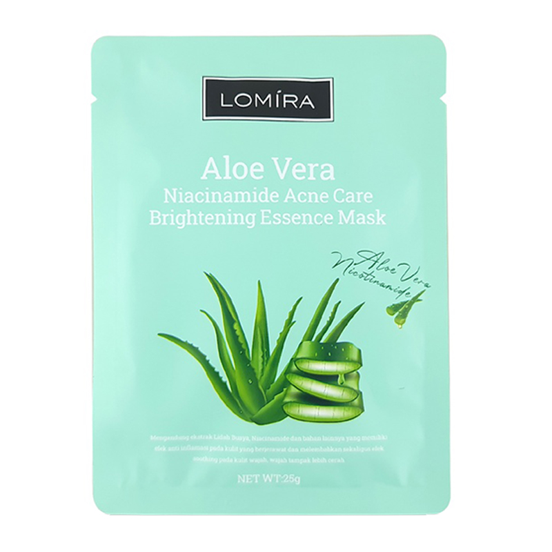 Lomira Sheet Essence Mask Aloevera Niacinamide Acne Care Brightening 25gr | Gogobli