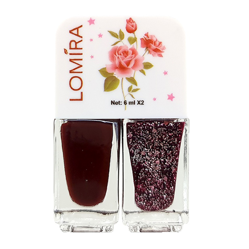 Lomira Nail Polish 2in1 Dual Color K204 (6x2ml) | Gogobli