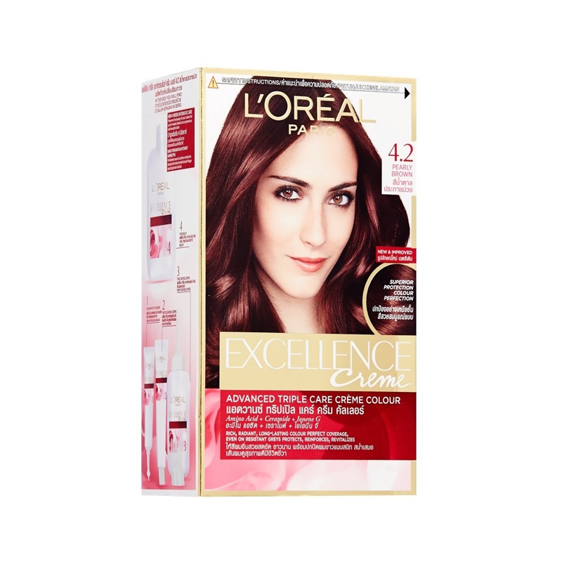 Loreal Excellence Cream - #4.2 Pearly Brown | Gogobli