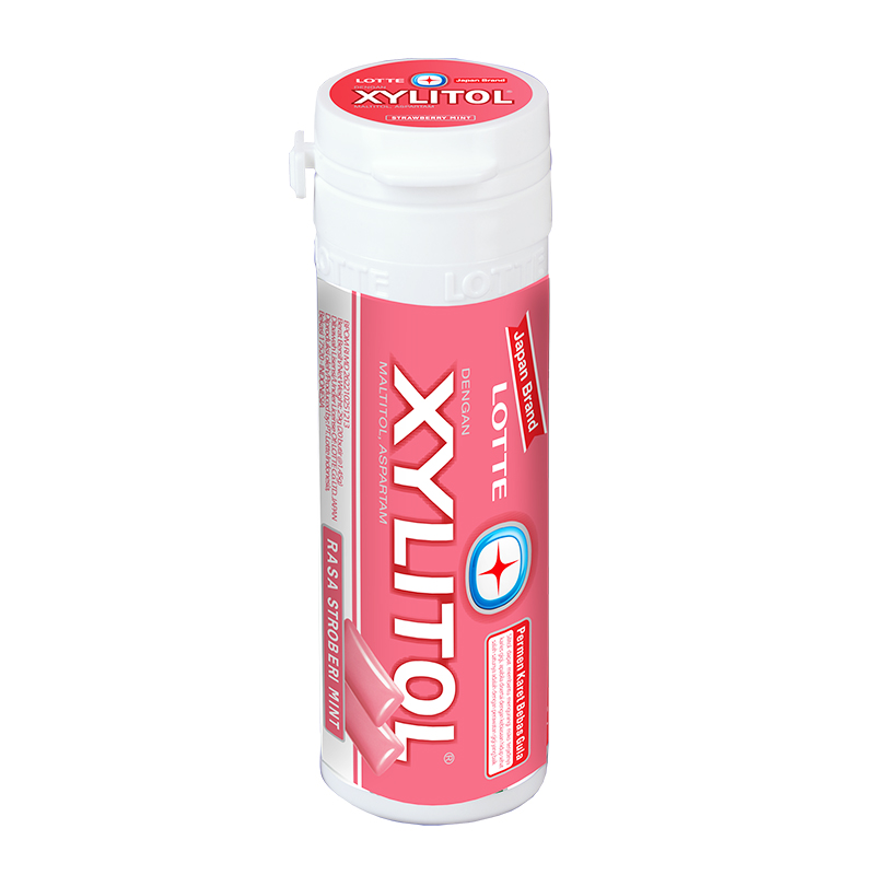 Lotte Xylitol Stroberi Mint 27.55gr | Gogobli