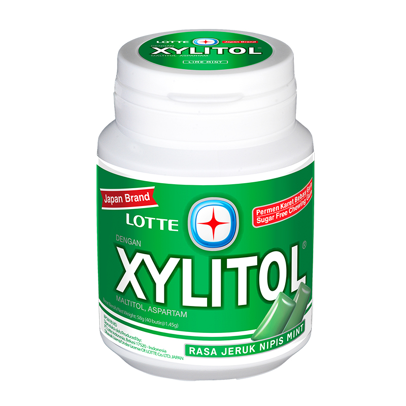 Lotte Xylitol Jeruk Nipis Mint 58gr | Gogobli