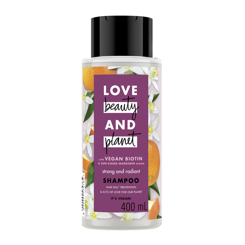 Love Beauty And Planet Hair Shampoo Vegan Biotin And Sun-Kissed Mandarin 400ml | Gogobli
