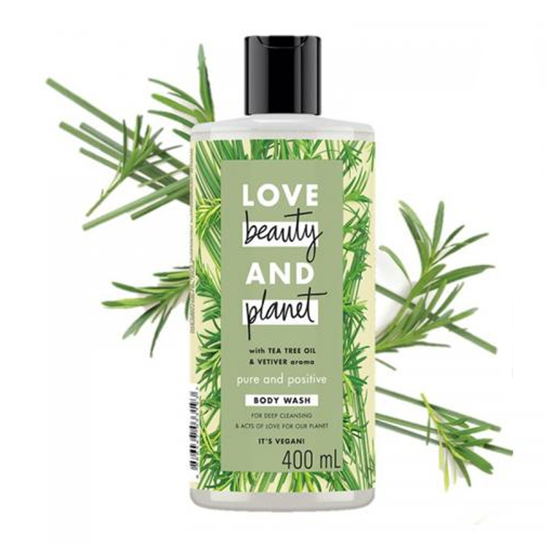 Love Beauty And Planet Body Wash Tea Tree Oil And Vetiver 400ml | Gogobli