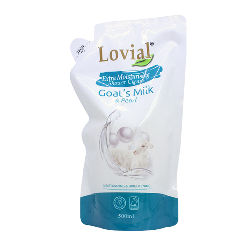 Lovial Shower Cream Goats Milk And Pearl Refill 500ml | Gogobli