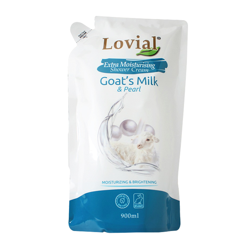 Lovial Shower Cream Goats Milk And Pearl Refill 900ml | Gogobli