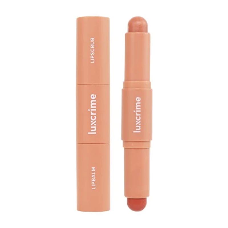 Luxcrime Duo Lipcare Peach Crush (Lipbalm & Lipscrub) | Gogobli