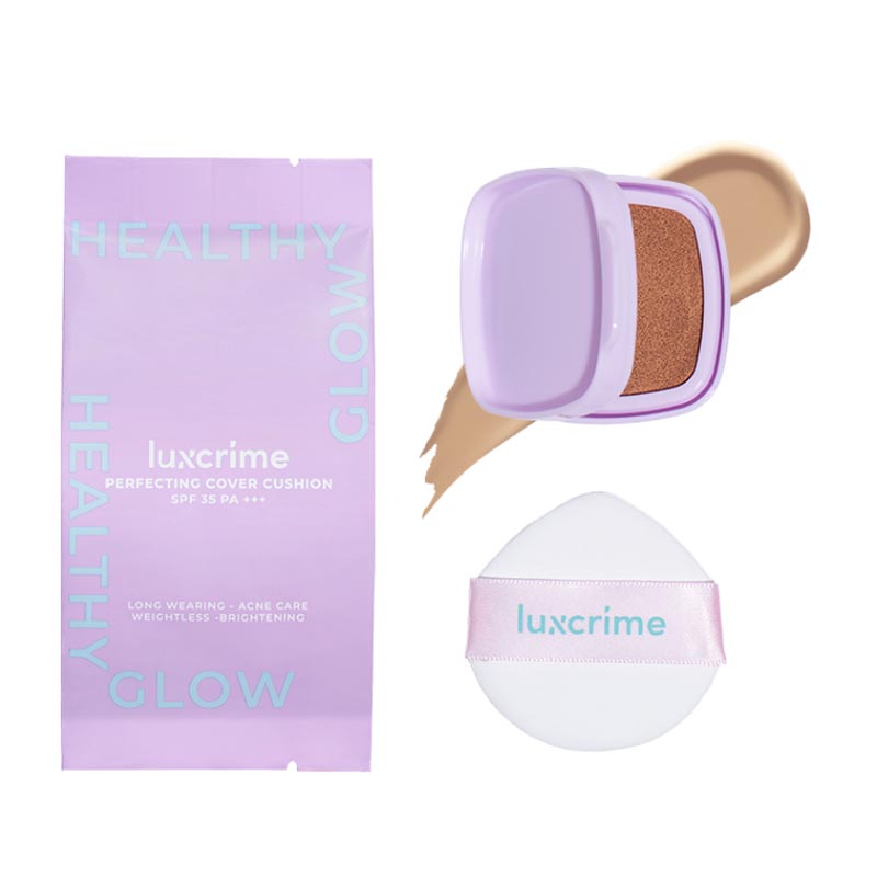 Luxcrime Perfecting Cover Cushion Healthy Glow (SPF35 PA +++) Refill C01 | Gogobli