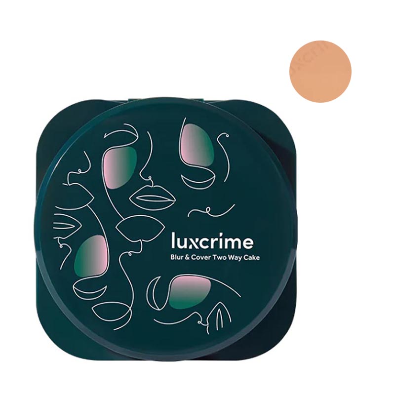 Luxcrime Mini Blur & Cover Two Way Cake In Custard | Gogobli
