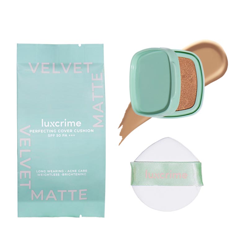 Luxcrime Perfecting Cover Cushion Velvet Matte (SPF50 PA +++) Refill N01 | Gogobli