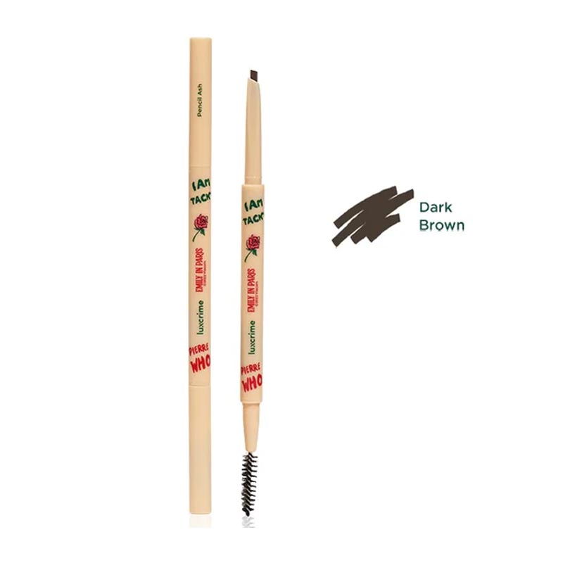Luxcrime Emily In Paris Slim Triangle Precision Brow Pencil In Dark Brown | Gogobli