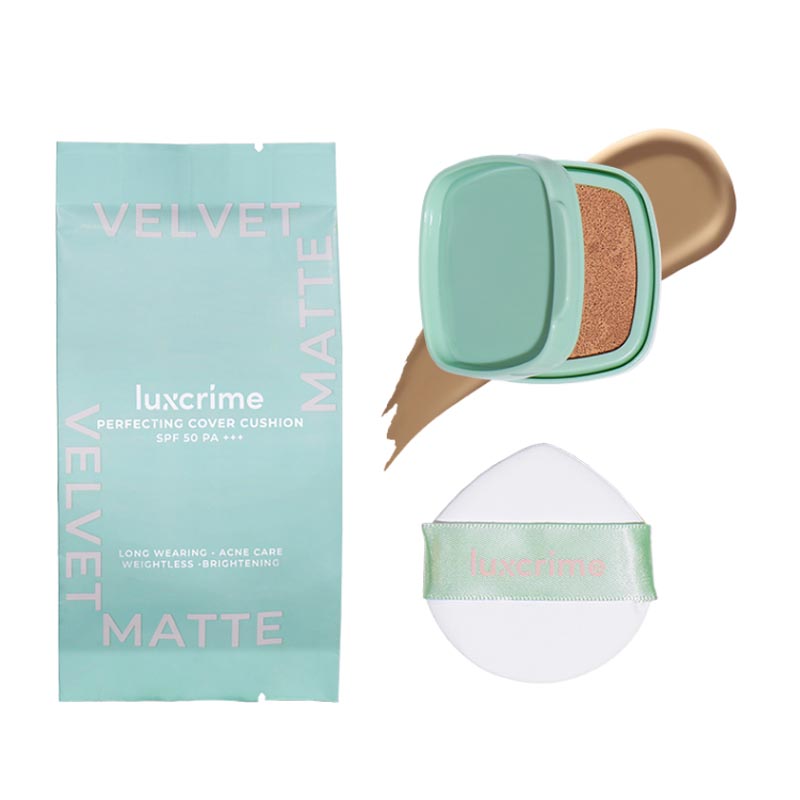 Luxcrime Perfecting Cover Cushion Velvet Matte (SPF50 PA +++) Refill N02 | Gogobli
