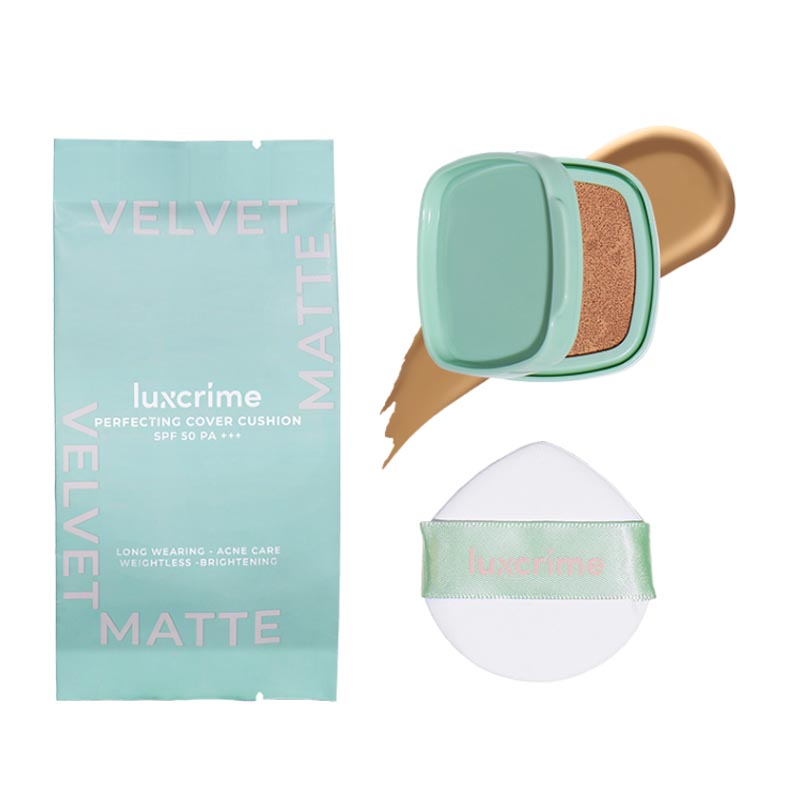 Luxcrime Perfecting Cover Cushion Velvet Matte (SPF50 PA +++) Refill W01 | Gogobli