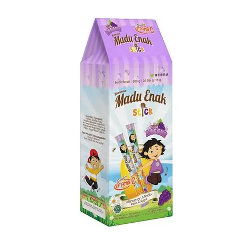 Madu Enak Stick Rasa Anggur Box (20 Stick @ 15gr) | Gogobli