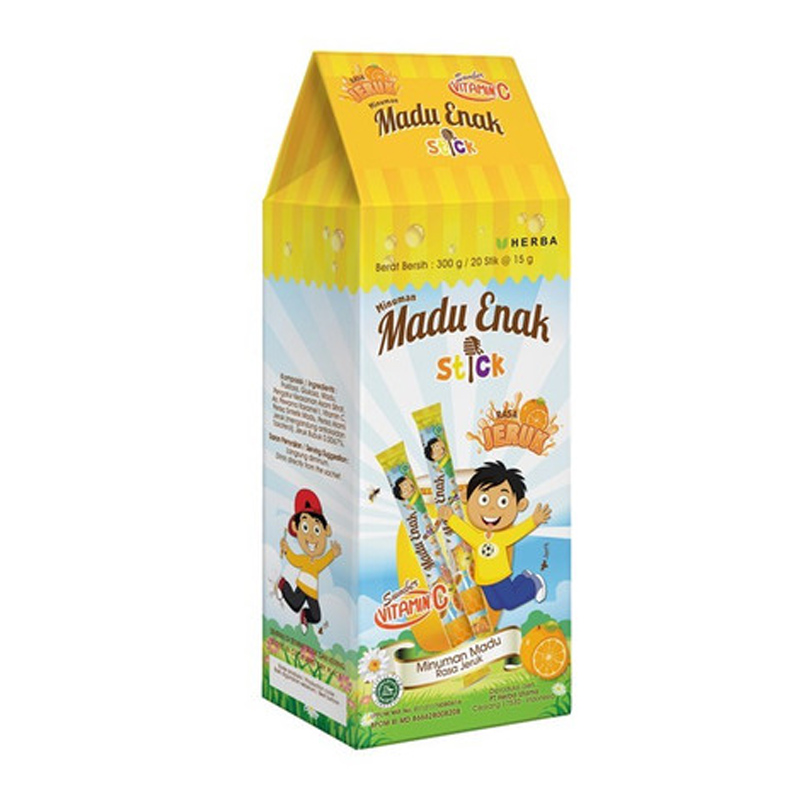 Madu Enak Stick Rasa Jeruk Box (20 Stick @ 15gr) | Gogobli