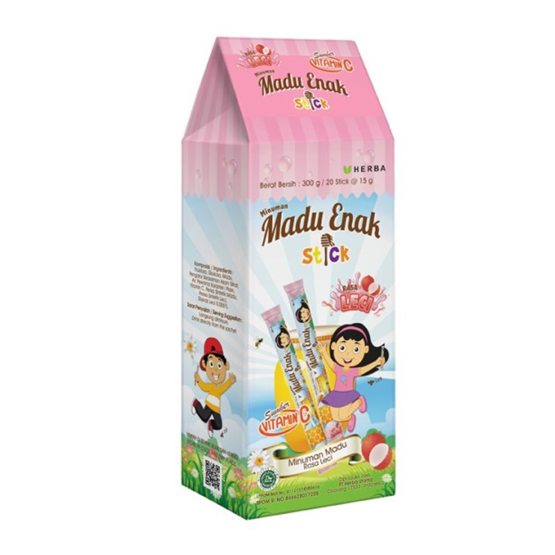 Madu Enak Stick Rasa Leci Box (20 Stick @ 15gr) | Gogobli