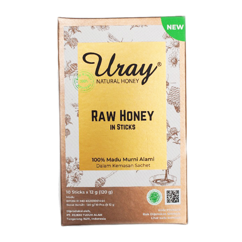 Madu Uray Natural Raw Honey Stick (10 Stick @12gr) | Gogobli