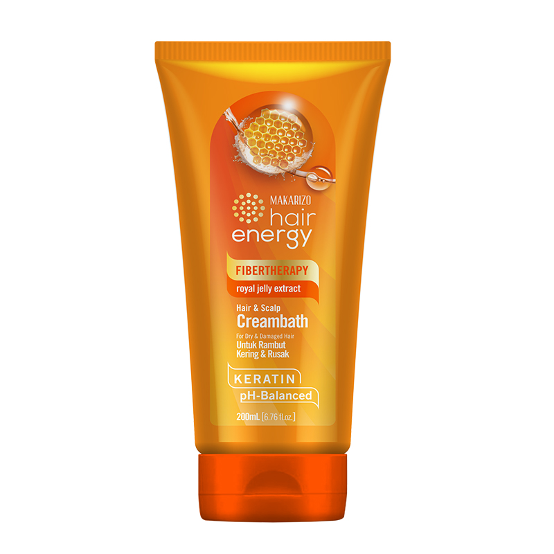 Makarizo Hair Energy Fibertherapy Hair And Scalp Creambath Royal Jelly Extract Tube 200 Ml | Gogobli
