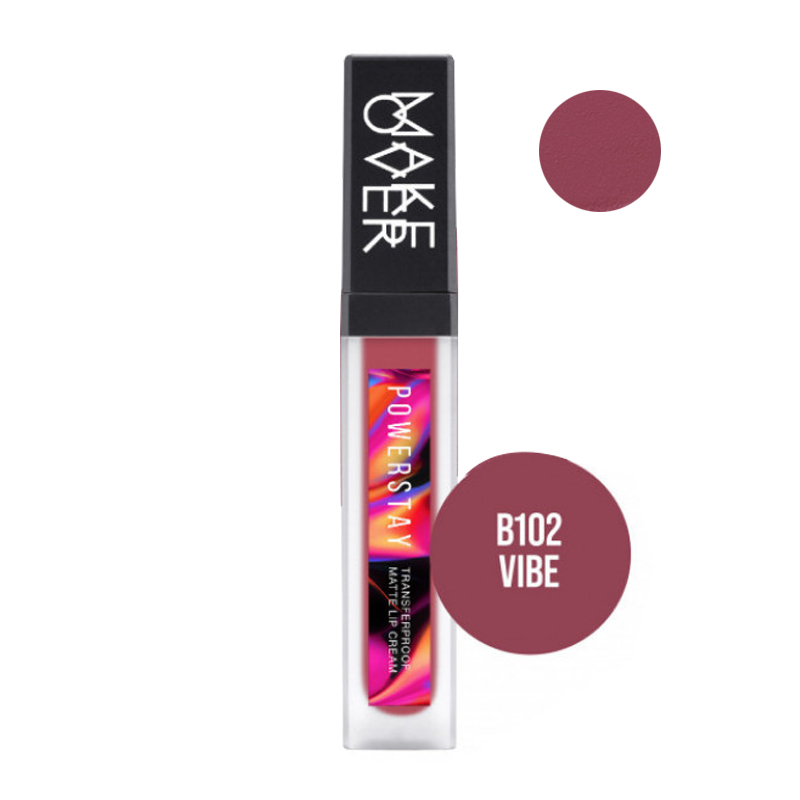 Make Over Powerstay Transferproof Matte Lip Cream B102 Vibe 7gr | Gogobli
