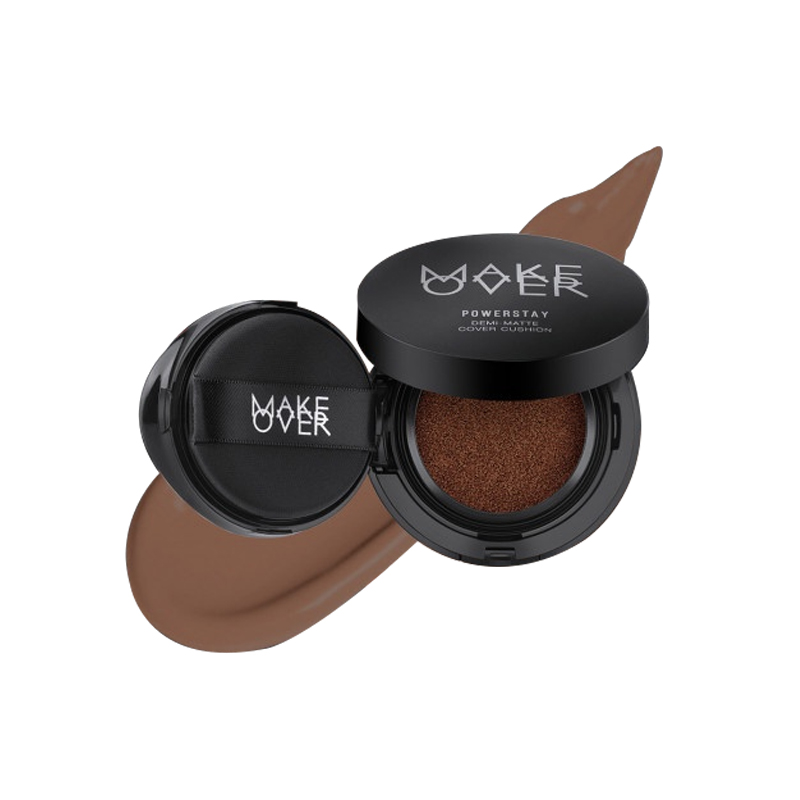 Make Over Powerstay Demi-Matte Cover Cushion C62 Rich Cocoa 15gr | Gogobli