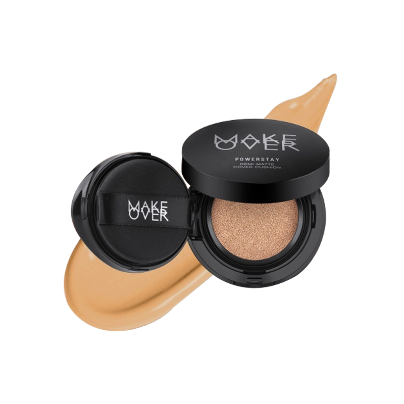 Make Over Powerstay Demi-Matte Cover Cushion W32 Warm Beige 15gr | Gogobli