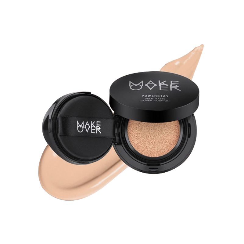 Make Over Powerstay Demi-Matte Cover Cushion W21 Coral Ivory 15gr | Gogobli