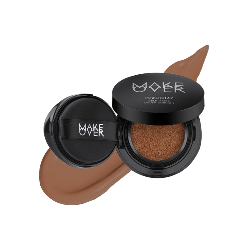 Make Over Powerstay Demi-Matte Cover Cushion W60 Creme Cocoa 15gr | Gogobli
