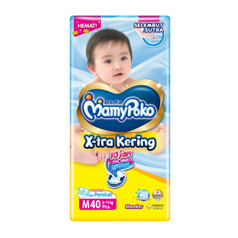 MamyPoko X-Tra Kering (Tipe Perekat) M 40pcs | Gogobli