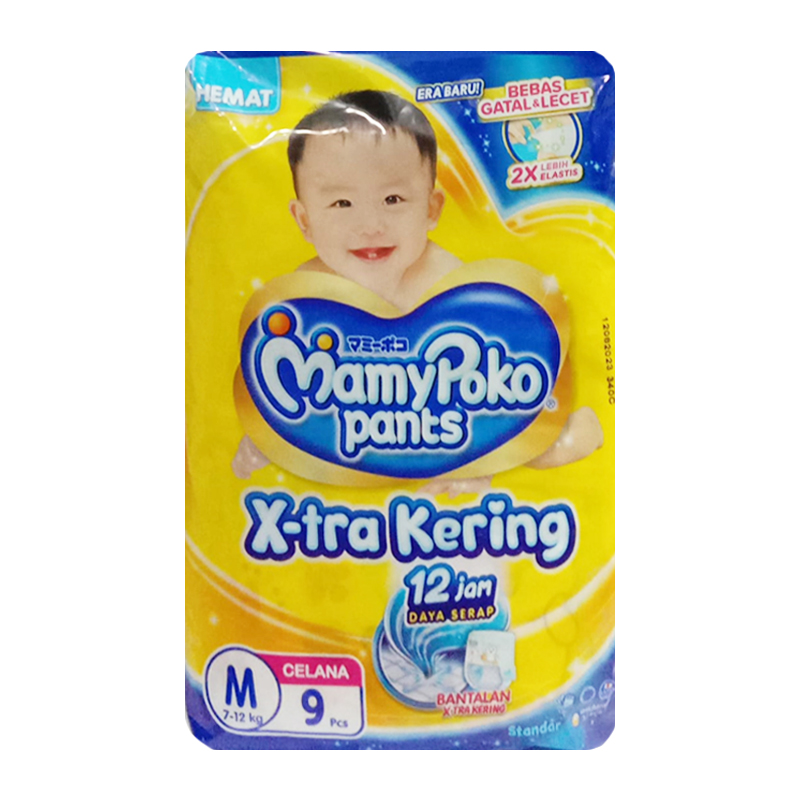 MamyPoko Pants X-Tra Kering Standar (Tipe Celana) M 9pcs | Gogobli