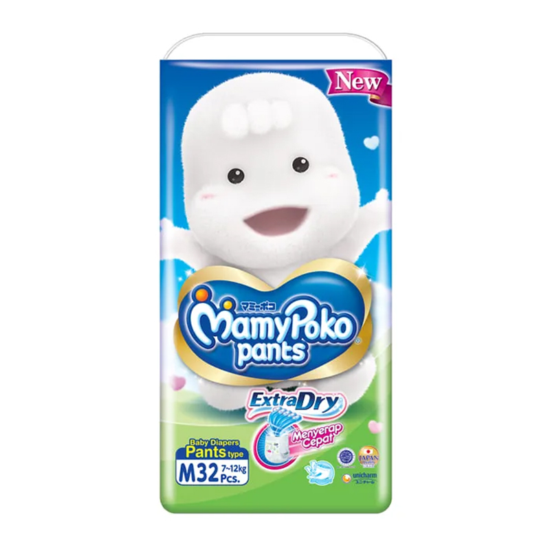 MamyPoko Pants ExtraDry (Tipe Celana) M 32pcs | Gogobli