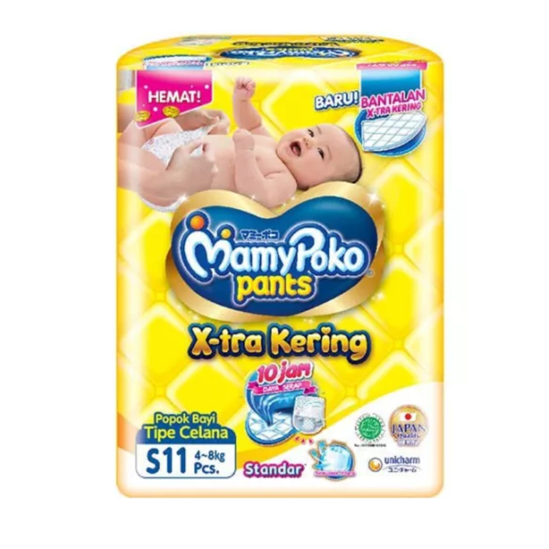 MamyPoko Pants X-Tra Kering Standar (Tipe Celana) S 11pc | Gogobli