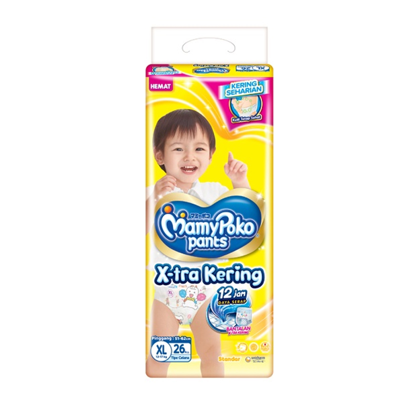 MamyPoko Pants X-Tra Kering Standar (Tipe Celana) XL 26pcs | Gogobli