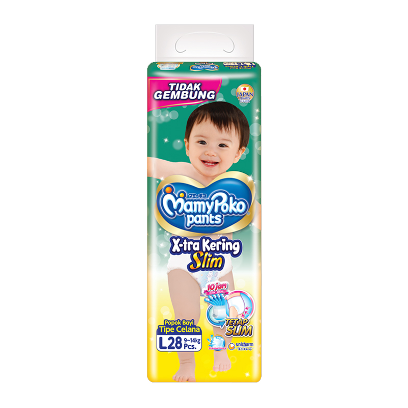 MamyPoko Pants X-Tra Kering Slim Standar (Tipe Celana) L 28pcs | Gogobli