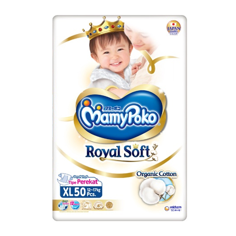 MamyPoko Royal Soft (Tipe Perekat) XL 50pcs | Gogobli