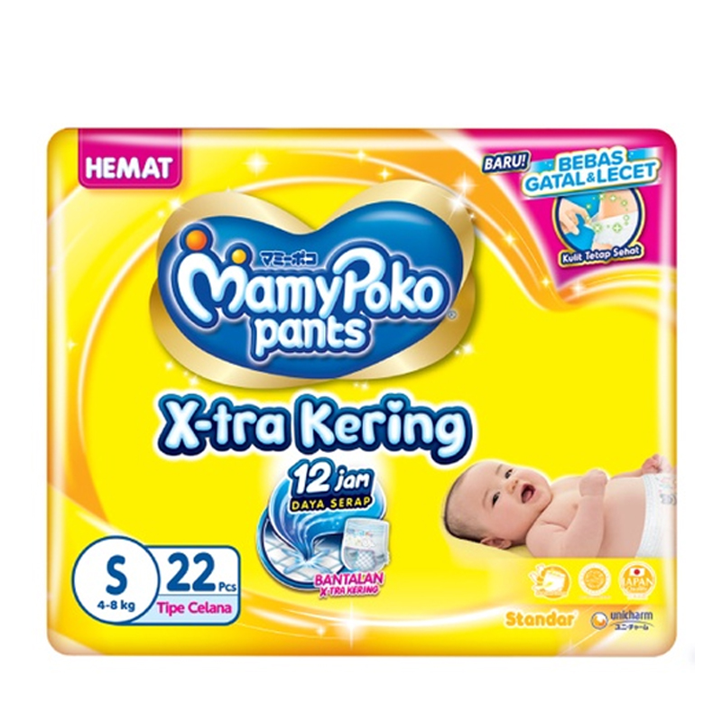 MamyPoko Pants X-Tra Kering Standar (Tipe Celana) S 22pcs | Gogobli