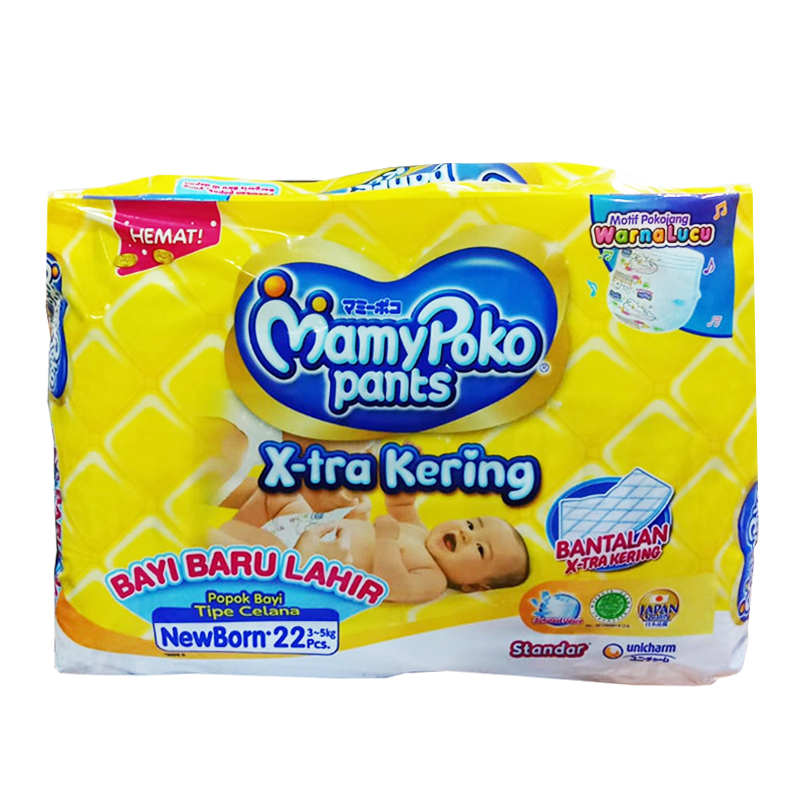 MamyPoko Pants Standar (Tipe Celana) NB Mini S 22pcs | Gogobli