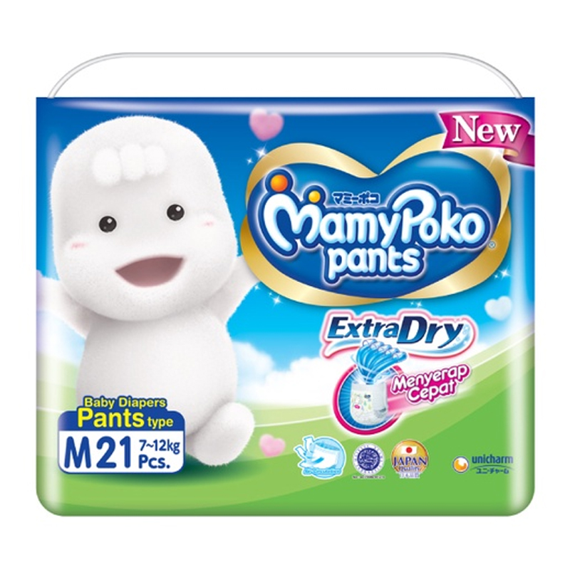 MamyPoko Pants ExtraDry (Tipe Celana) M 21pcs | Gogobli