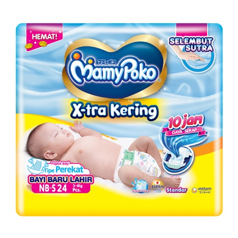 MamyPoko X-Tra Kering (Tipe Perekat) NB-S 24pcs | Gogobli