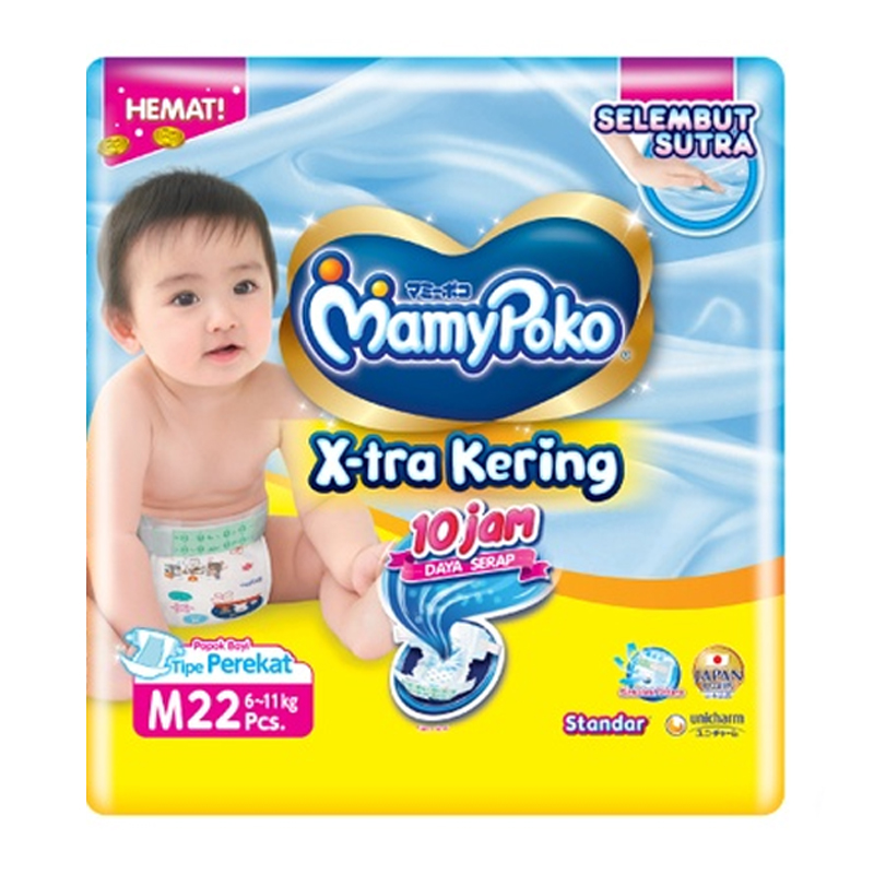 MamyPoko X-Tra Kering (Tipe Perekat) M 22pcs | Gogobli