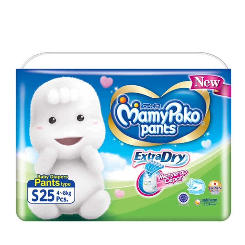 MamyPoko Pants ExtraDry (Tipe Celana) S 25pcs | Gogobli