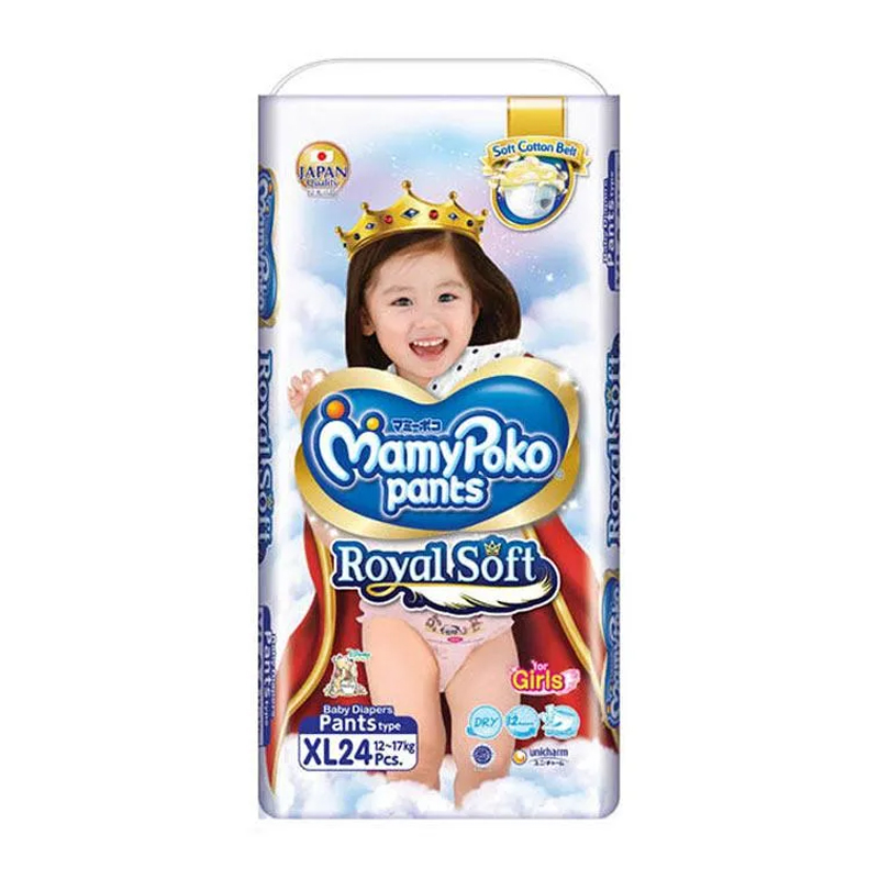MamyPoko Pants Royal Soft (Tipe Celana) Girls XL 24pcs | Gogobli
