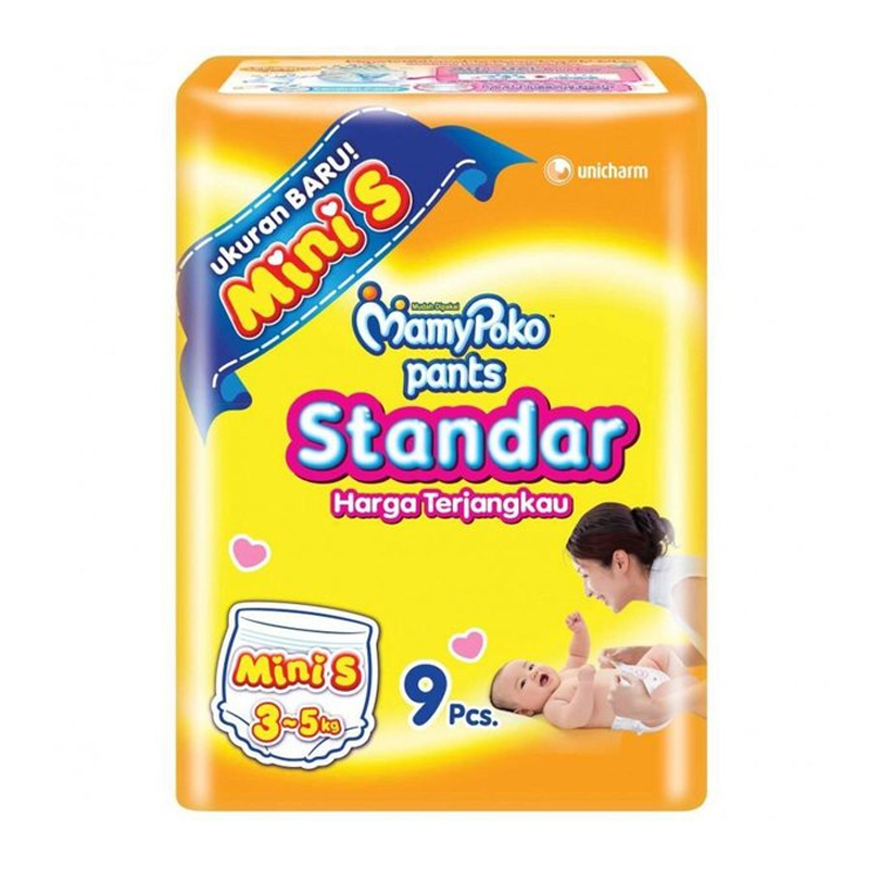 MamyPoko Pants Standar (Tipe Celana) NB Mini S 9pcs | Gogobli
