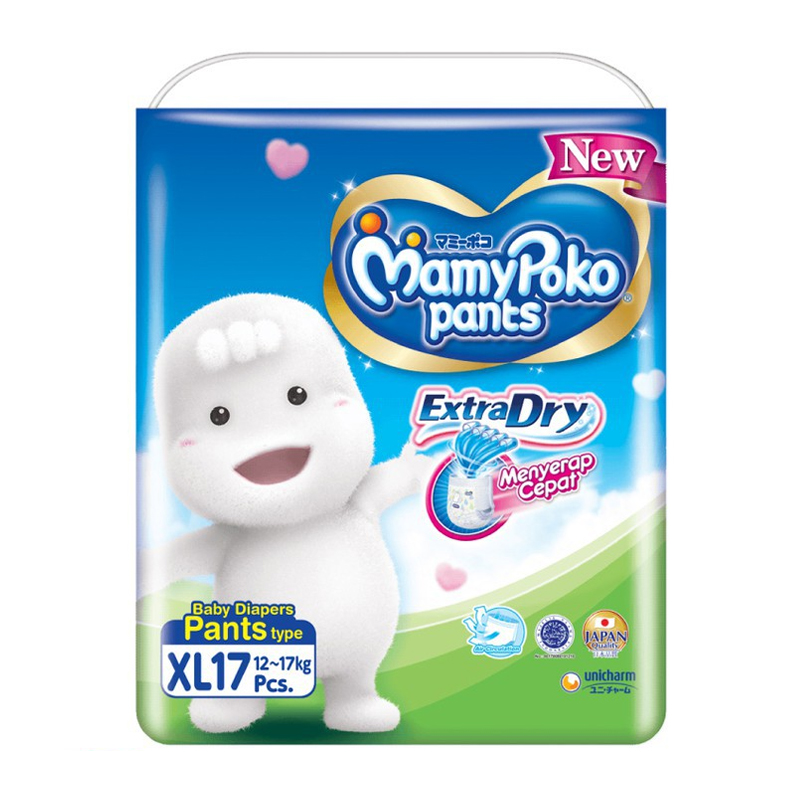 MamyPoko Pants ExtraDry (Tipe Celana) XXL 15pcs | Gogobli
