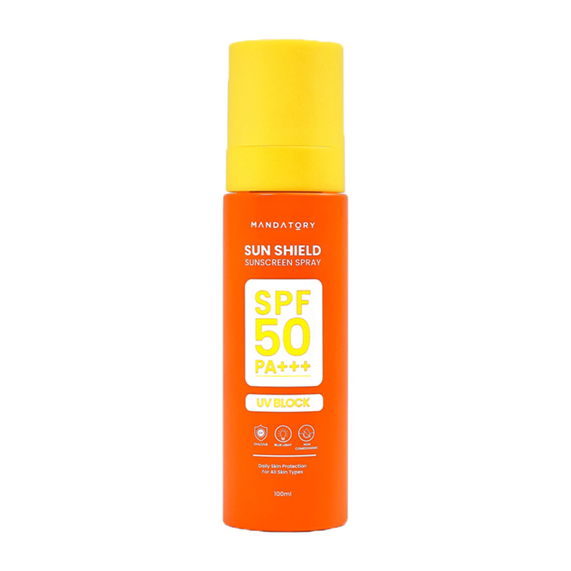 Mandatory Sun Shield Sunscreen Spray SPF50 PA+++ UV Block 100ml | Gogobli