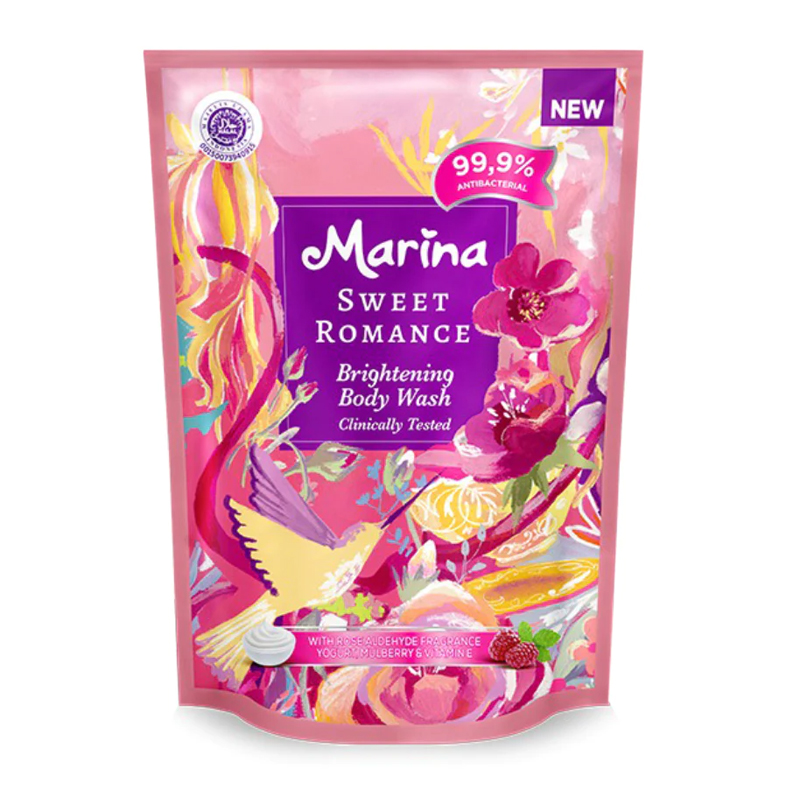 Marina Brightening Body Wash Sweet Romance Refill 430ml | Gogobli