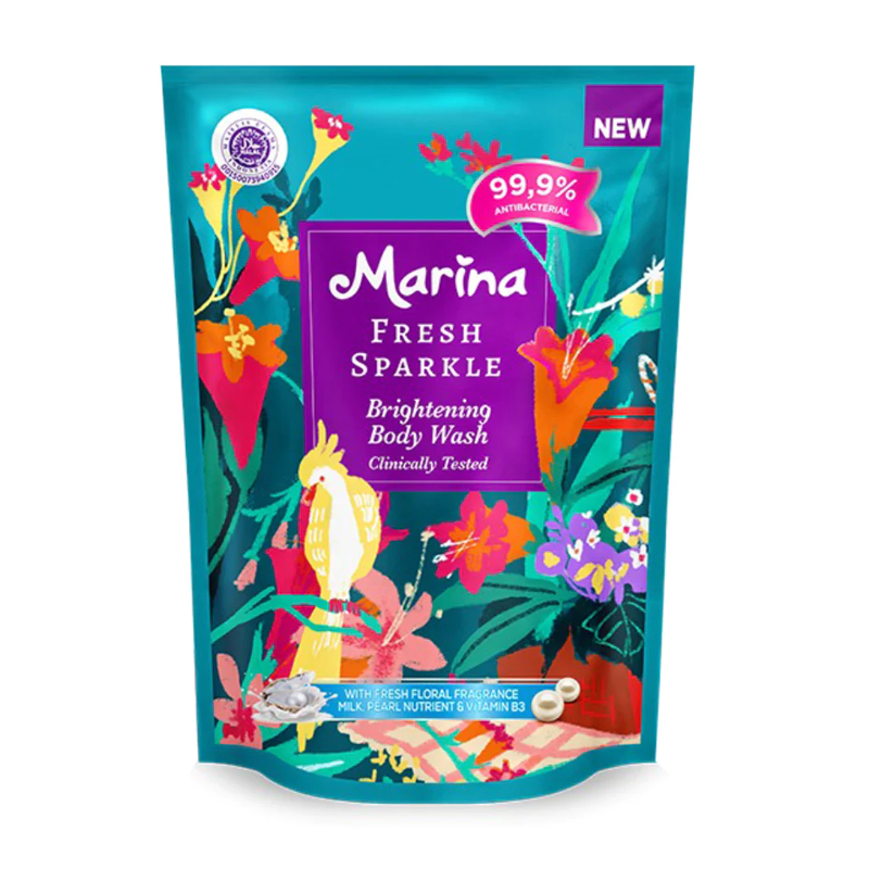 Marina Brightening Body Wash Fresh Sparkle Refill 430ml | Gogobli